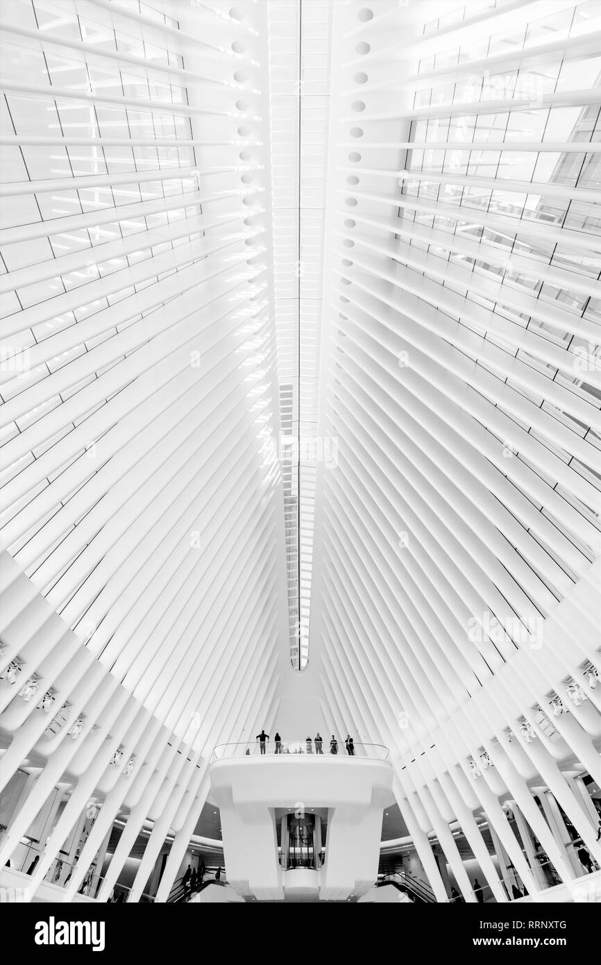 USA, American, New York, Manhattan, Manhattan, One World Trade Center, la station de chemin Banque D'Images