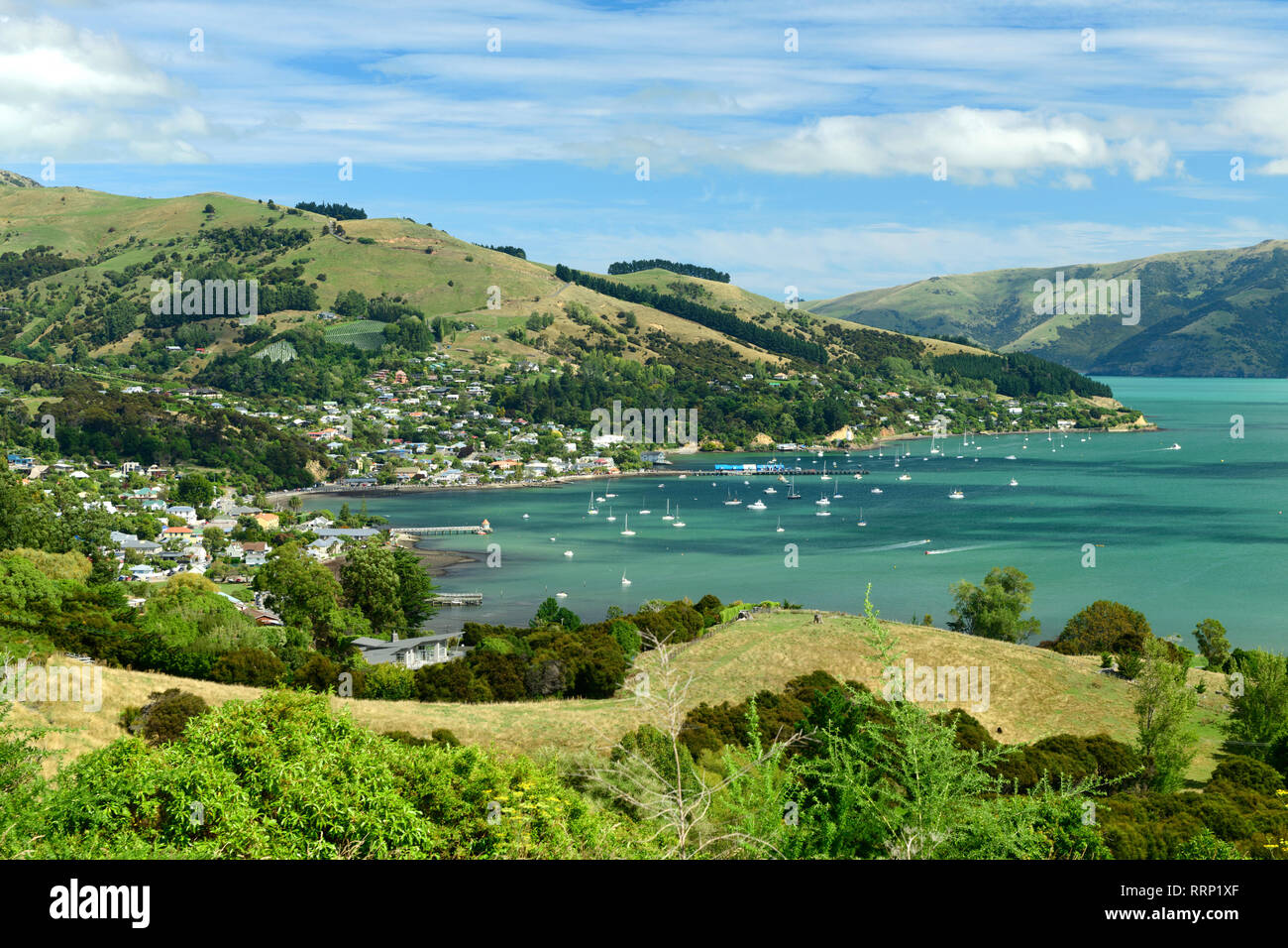 L'Océanie, la Nouvelle-Zélande, Aotearoa, île du Sud, la péninsule de Banks, Akaroa (m) Banque D'Images