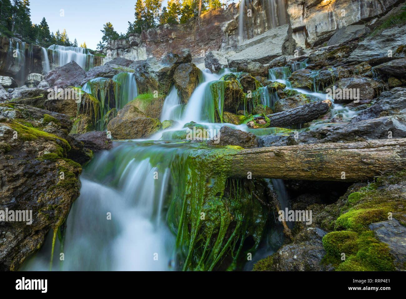 Paulina Creek Falls dans le Monument Volcanique National Newberry au sud de Bend Banque D'Images