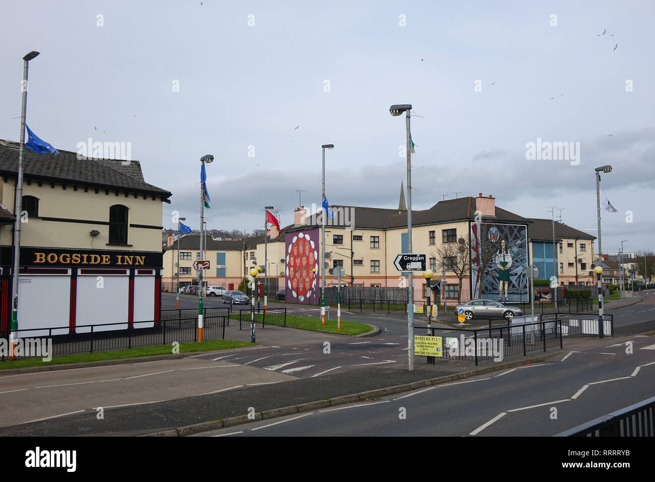 Bogside à Derry, Irlande du Nord Banque D'Images