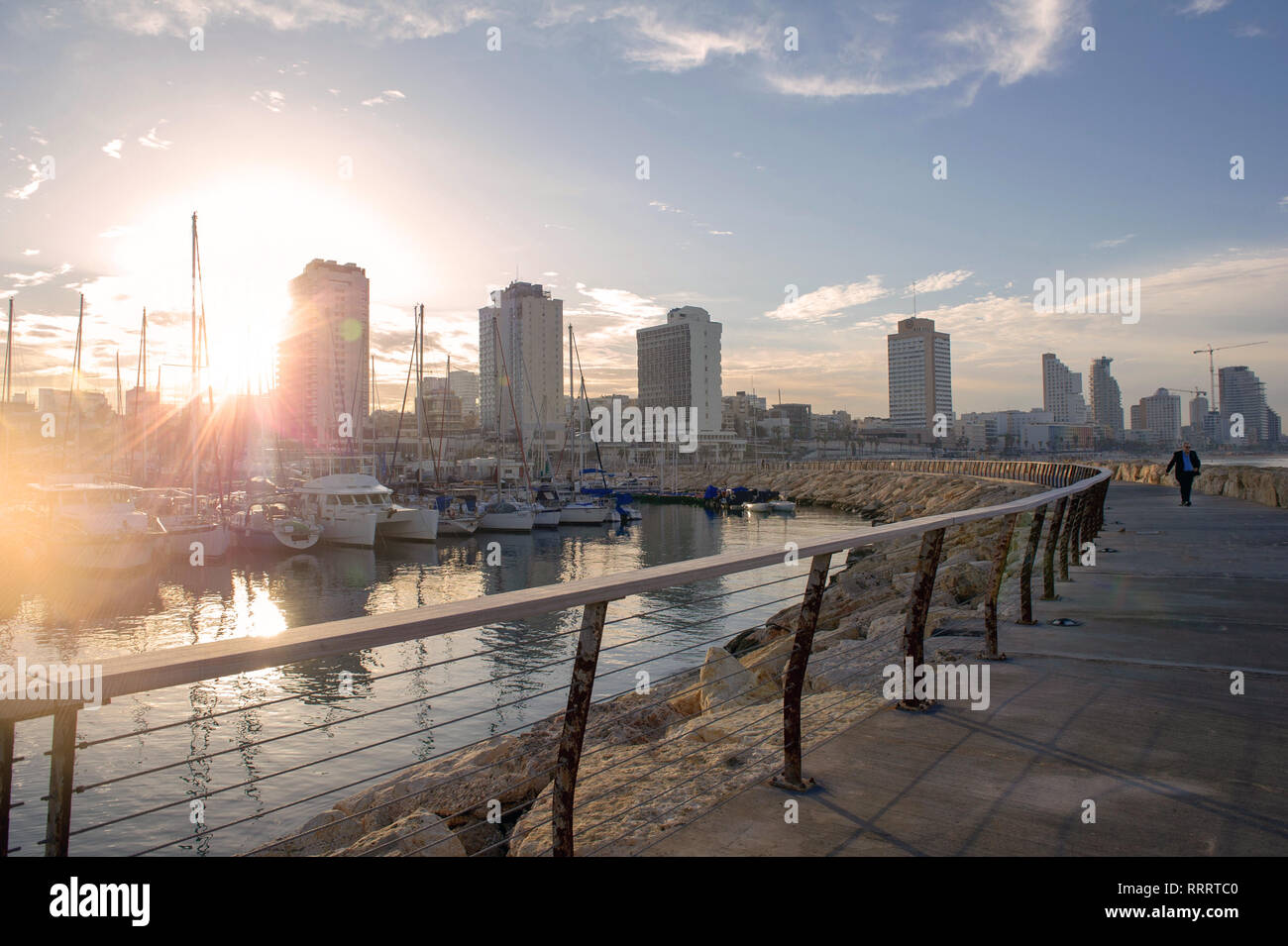 Le port de plaisance de Tel Aviv, Israël Banque D'Images