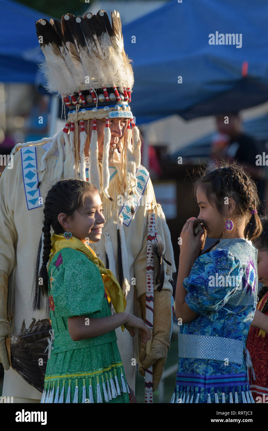 Amérique du Nord, Amérique, Amérique du Nord, Etats-Unis, nord-ouest du Pacifique, de l'Oregon,Warm Springs, réserve indienne, Treaty Days Pow Wow, Banque D'Images