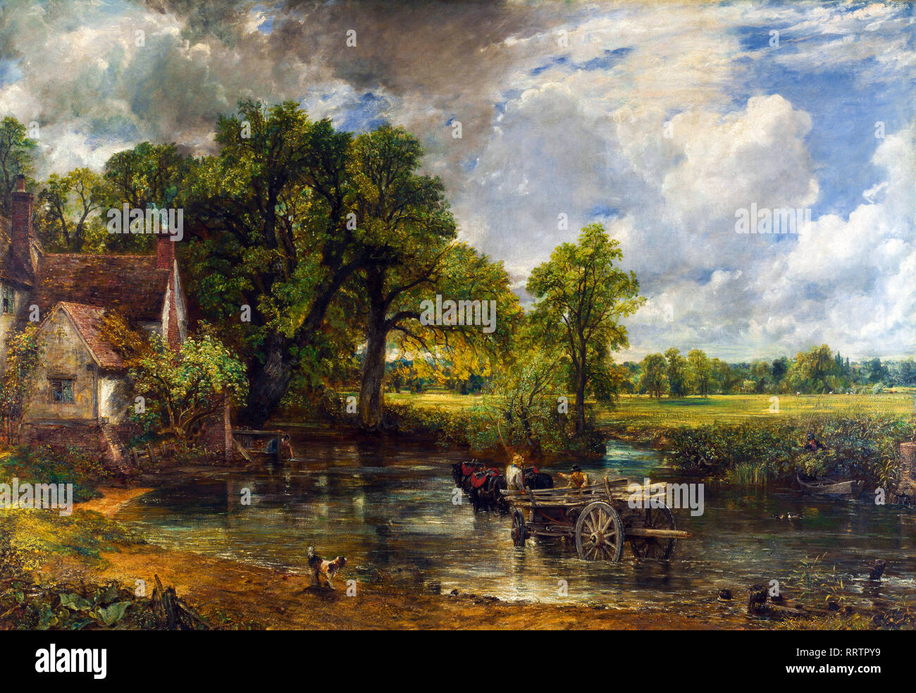 Le Hay Wain, John Constable, 1821, la peinture de paysage Banque D'Images
