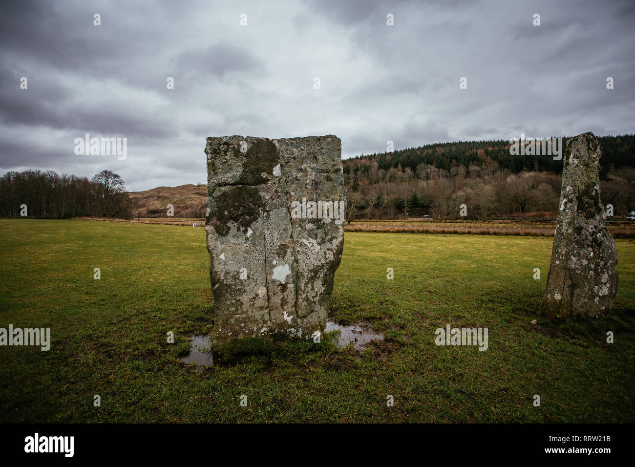 Kilmartin Glen, Temple Wood Stone Circle Banque D'Images