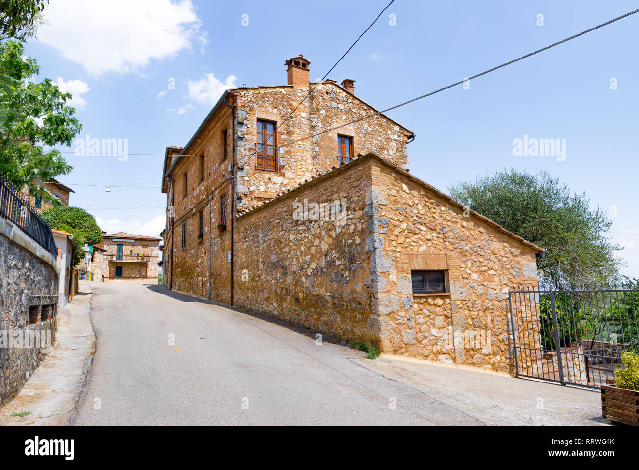 Tegoia est un petit village près de Sienne en Toscane, Italie Banque D'Images