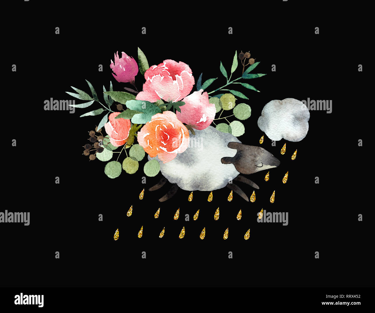 Belle Aquarelle Bouquet Avec Des Moutons Isole Sur Fond Noir Bouquet De Fleurs Aquarelle Pour La Conception Des Cartes Postales Des Bannieres Pret A Imprimer Photo Stock Alamy Belle Aquarelle Bouquet Avec Des Moutons Isole Sur Fond Noir Bouquet De Fleurs Aquarelle Pour La Conception Des Cartes Postales Des Bannieres Pret A Imprimer Photo Stock Alamy