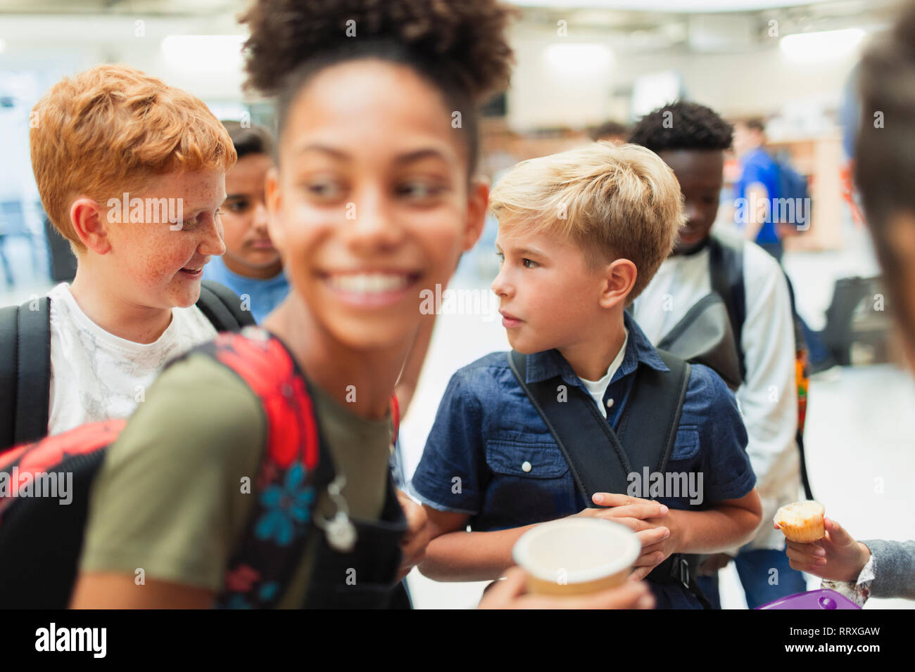 Les élèves du hanging out Banque D'Images