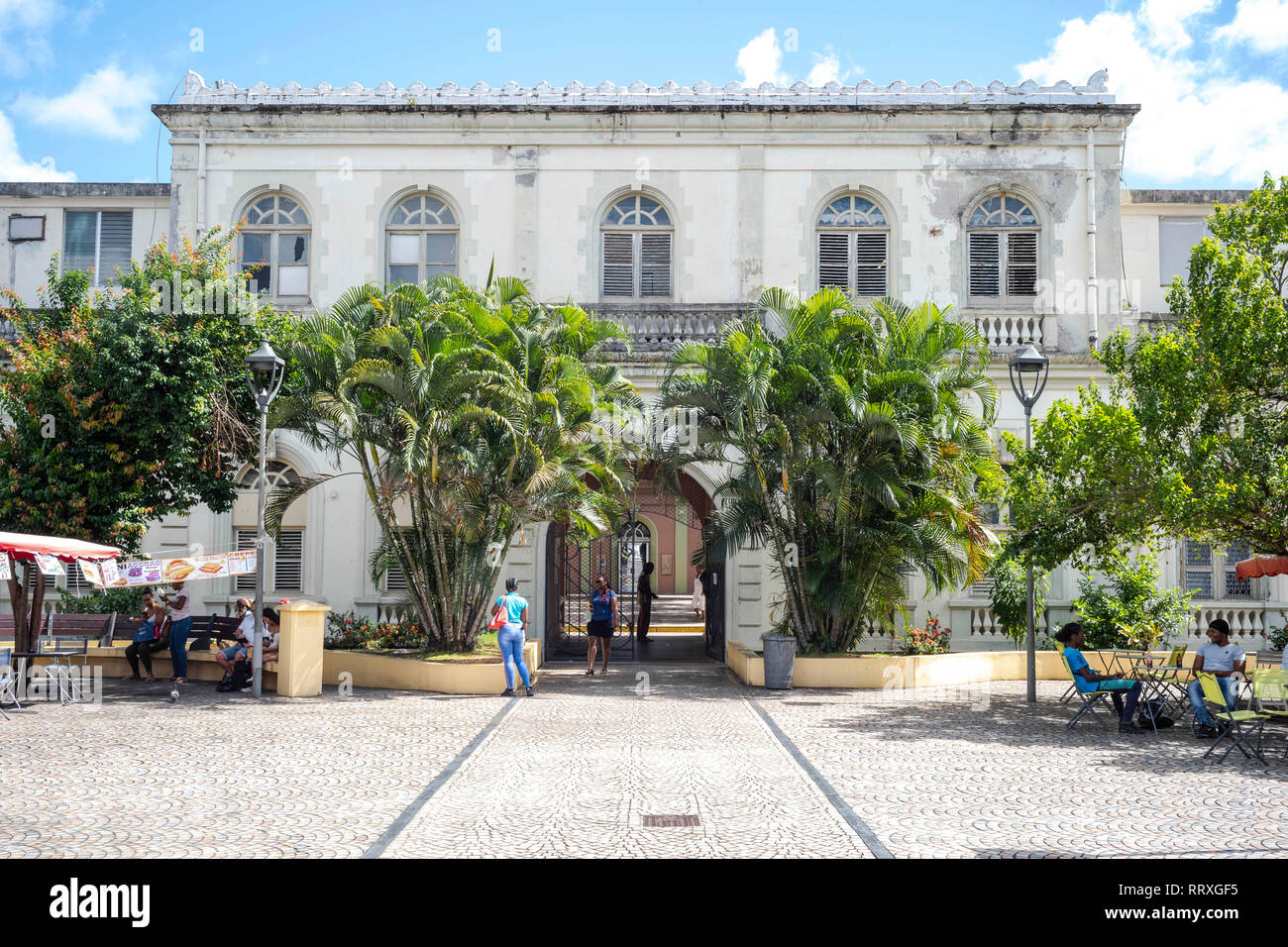 Le Palais de Justice, aujourd'hui un centre d'art au centre-ville de Fort-de-France, Martinique Banque D'Images