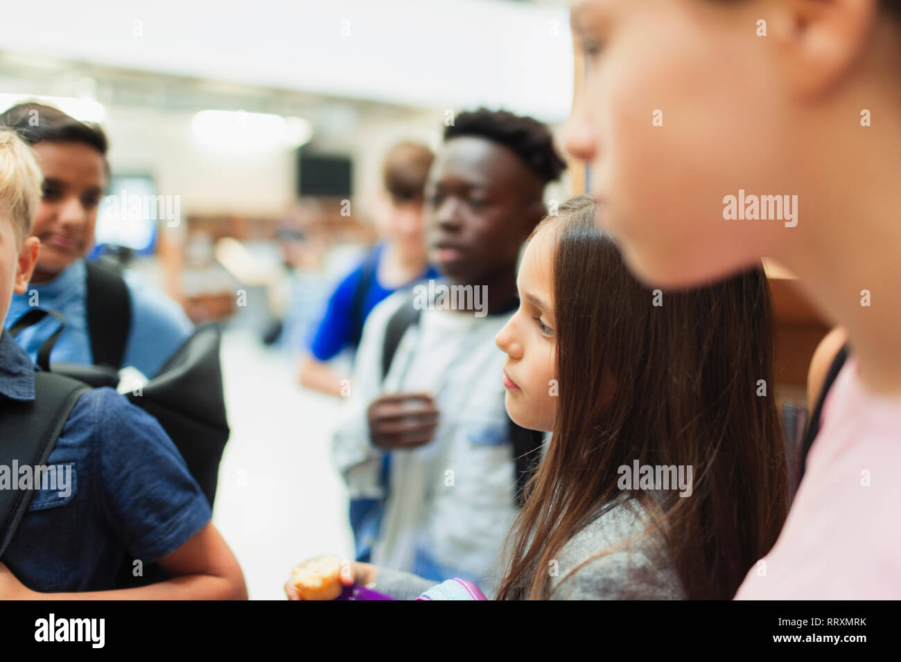 Les élèves de parler Banque D'Images