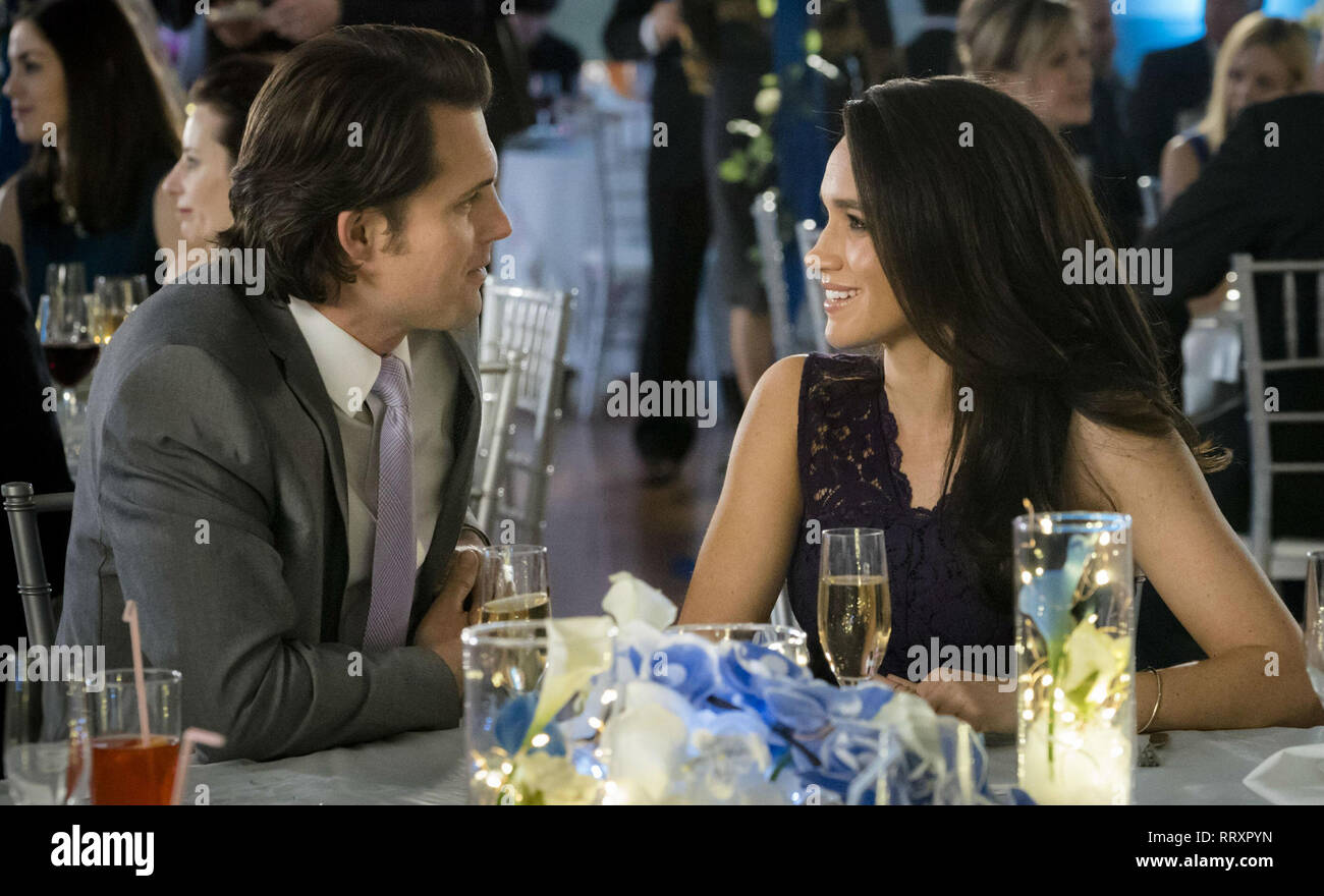 Kristoffer Polaha, Meghan Markle, 'Dater's Handbook" (2016) Les médias d'État des États-Unis, LLC Banque D'Images