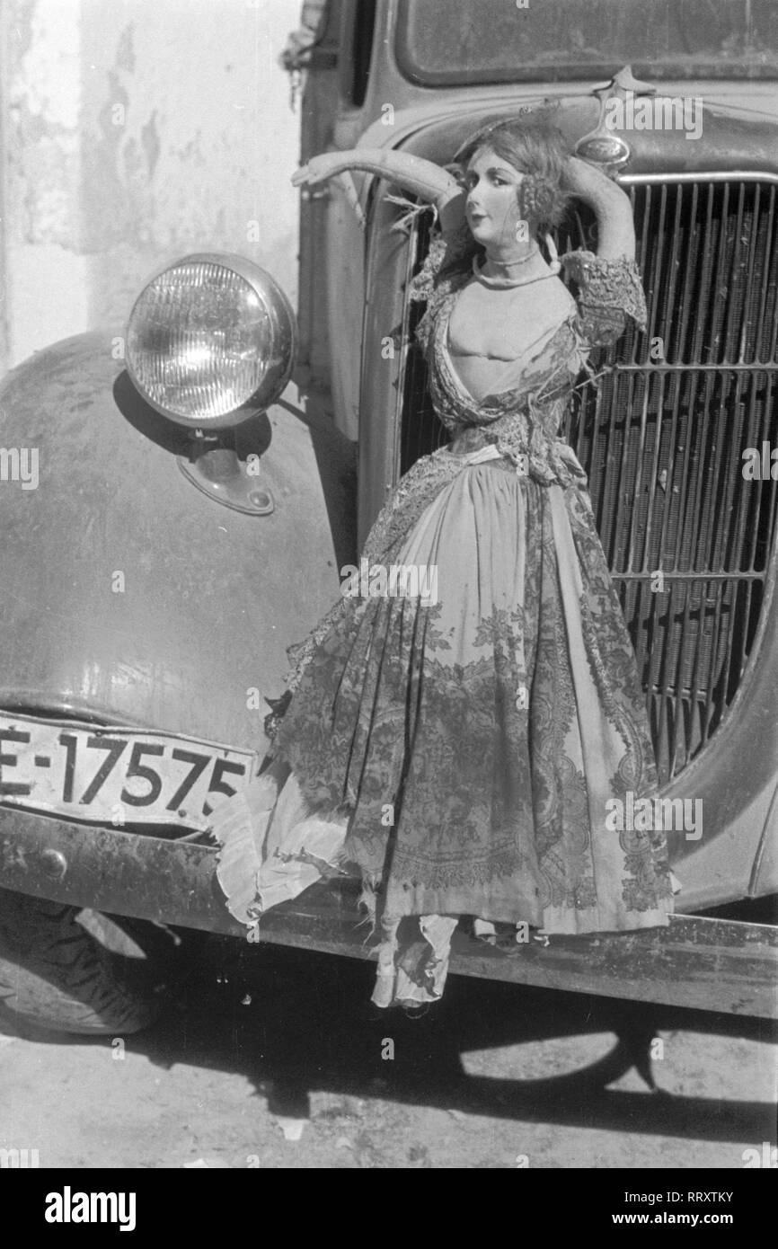 Espagne - figure suis Kühler eines Lasters, Spanien, 1936 Banque D'Images