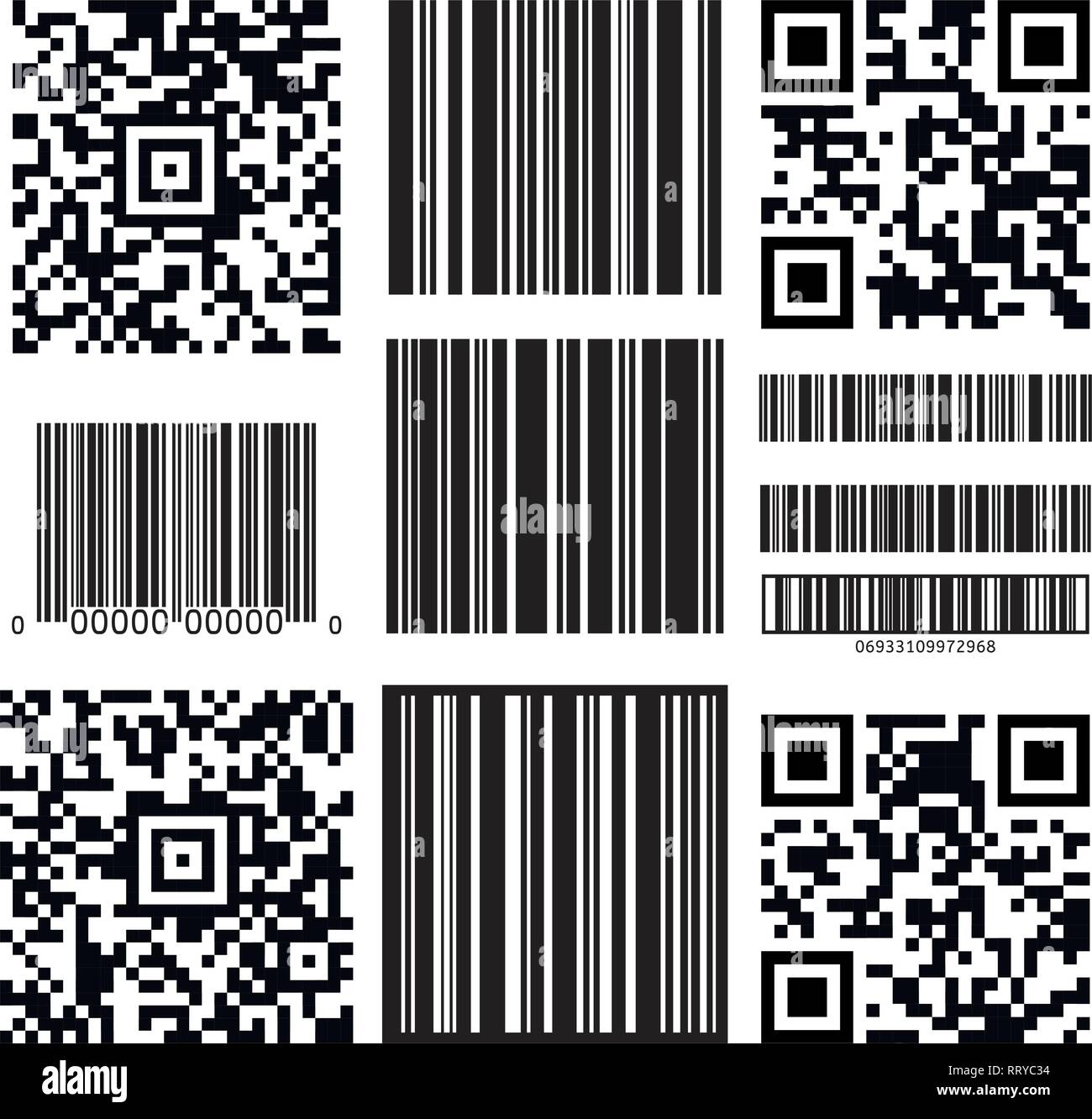 Les étiquettes à code-barres vector. ensemble d'icônes de codes-barres ...