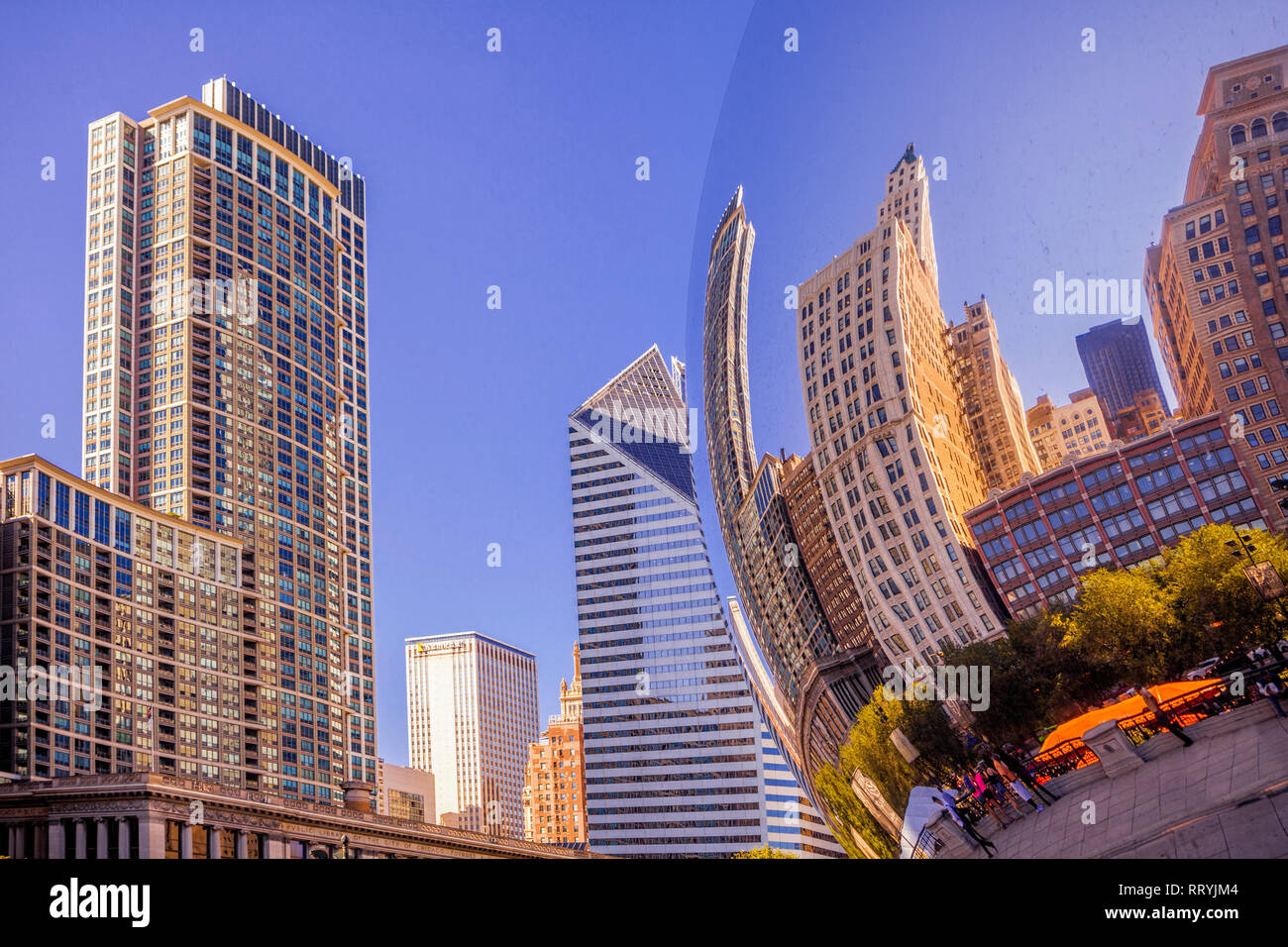 La réflexion sur la structure de haricots de Chicago Banque D'Images