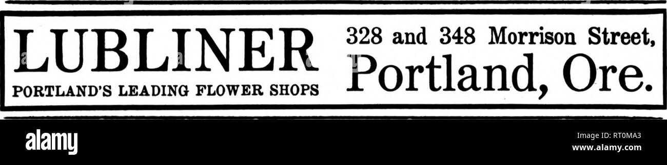 . Les fleuristes [microforme] examen. La floriculture. San Francisco Oakland. BERKELEY et environs CHAS. C. NAVLET CO. 423 et 427 Market Street, SAN FRANCISCO. CAL. 20 et 22 également à l'Est de la rue San Fernando, SAN JOSE. CAL. San Francisco, Californie McLAREN-MacRORIE COMPANY 141 Powell Street et Palace Hotel . Pépinières, San Mateo, Californie. Nous sommes la seule vente en gros et au détail à San Fran- fleuristes, cisco et pouvez grive meilleure attention à toutes les commandes sur le compte de l'approvisionnement illimité de nos pépinières. Nous sommes spécialisés dans le secteur des fruits et des fleurs "Bon Voyage". Les fleuristes membres Prestation Télégraphe Banque D'Images