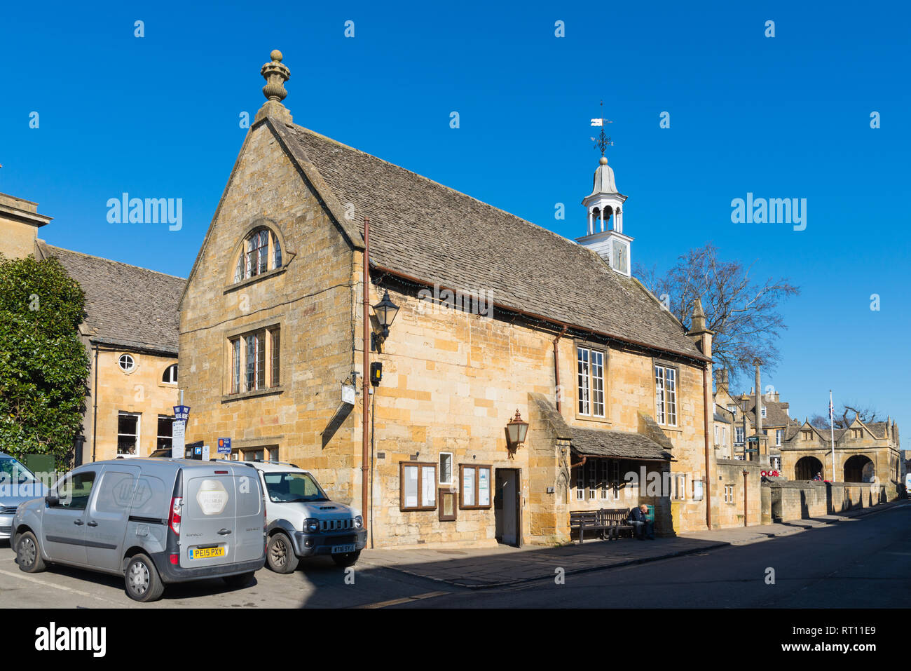 L'Hôtel de ville classée Grade II, dans le joli bourg de Cotswold, Chipping Campden Gloucestershire Banque D'Images