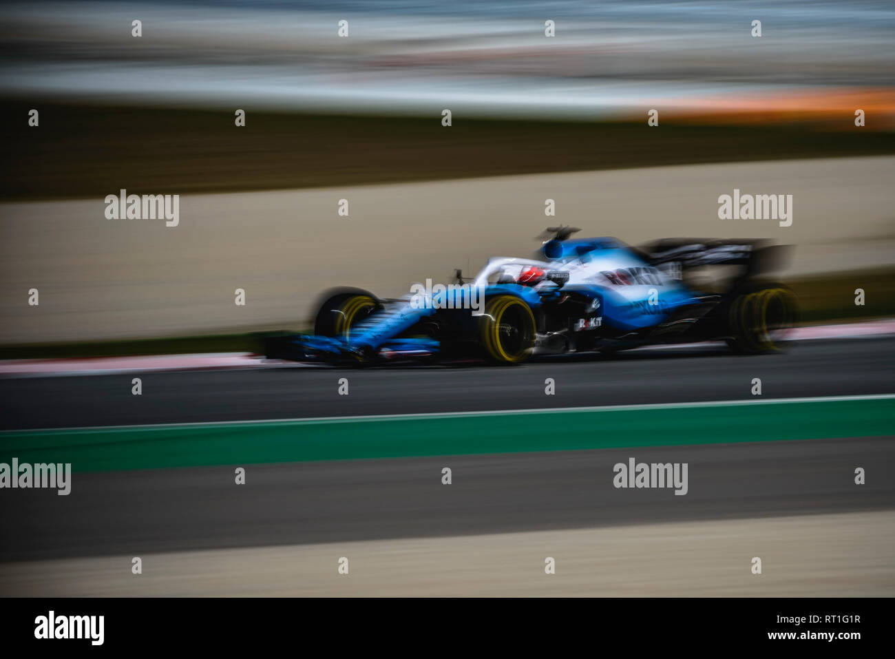 Barcelone, Espagne. Feb 27, 2019. ROBERT KUBICA (POL) de team Williams durs pendant six jours de l'hiver Formule 1 essais au Circuit de Catalunya Crédit : Matthias Rickenbach/Alamy Live News Banque D'Images