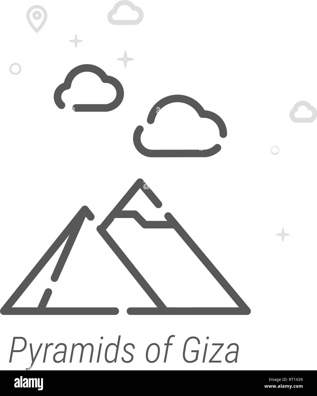 Pyramides de Gizeh, Egypte l'icône de la ligne du vecteur, Symbole, Pictogramme, signe. Résumé Arrière-plan géométrique de la lumière. Course modifiable Illustration de Vecteur Pyramides de Gizeh, Egypte l'icône de la ligne du vecteur, Symbole, Pictogramme, signe. Résumé Arrière-plan géométrique de la lumière. Course modifiable Illustration de Vecteur
