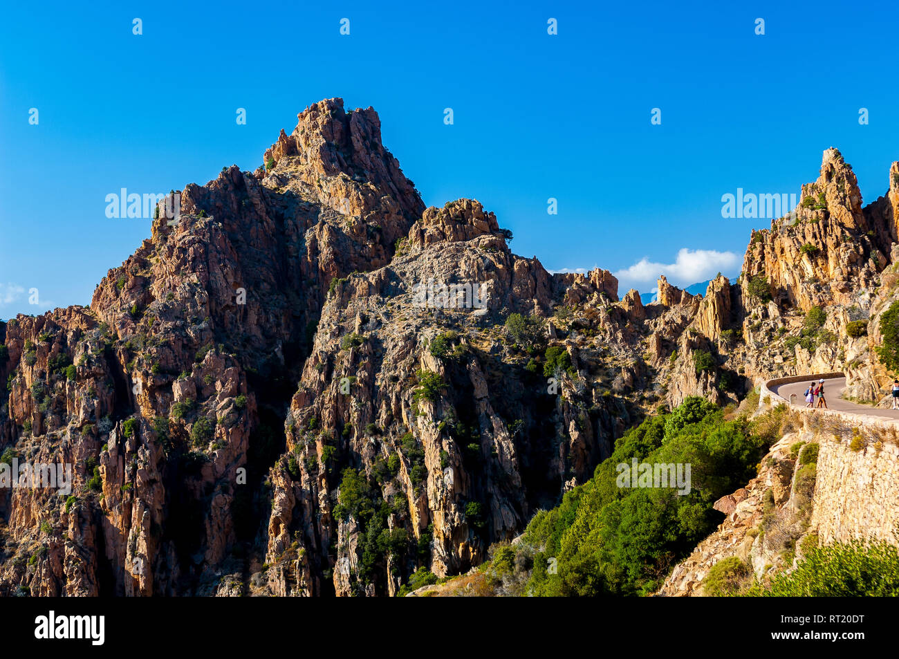 Calanche de Piana route de Porto Haute Corse France Banque D'Images