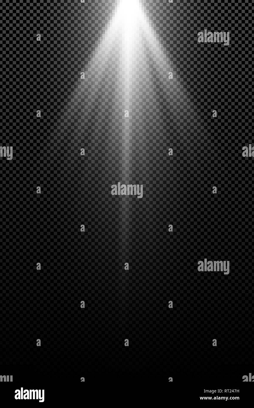 Effet De Lumiere Blanche Elegante Isole Sur Un Fond Transparent Rayons Blancs Poutres De La Lampe Lumiere Abstraite Lumineux Rayonnement De Ci Dessus Vector Illustrat Image Vectorielle Stock Alamy