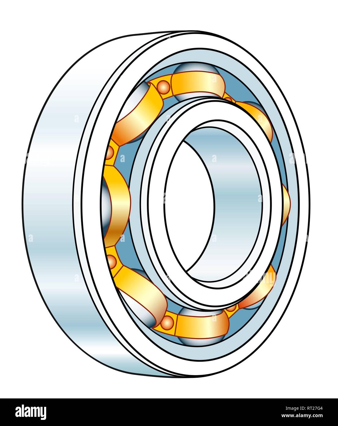 Illustration de la conception de roulement à billes volumétrique Illustration de Vecteur