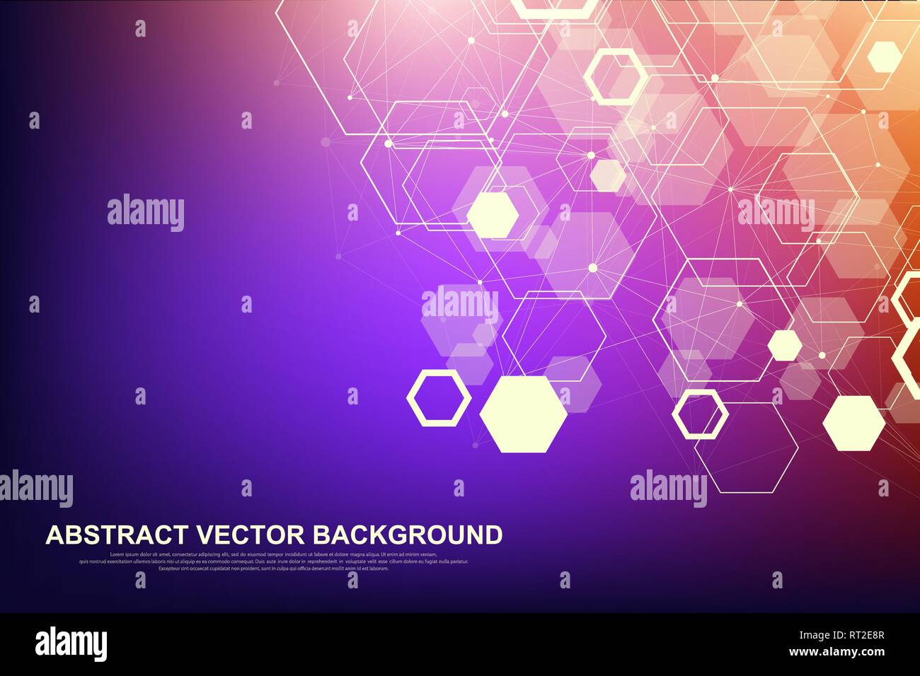 Résumé Contexte hexagonal. Arrière-plan de la technologie futuriste dans la science du style. Arrière-plan hexagonal graphique pour votre conception. Vector illustration Illustration de Vecteur