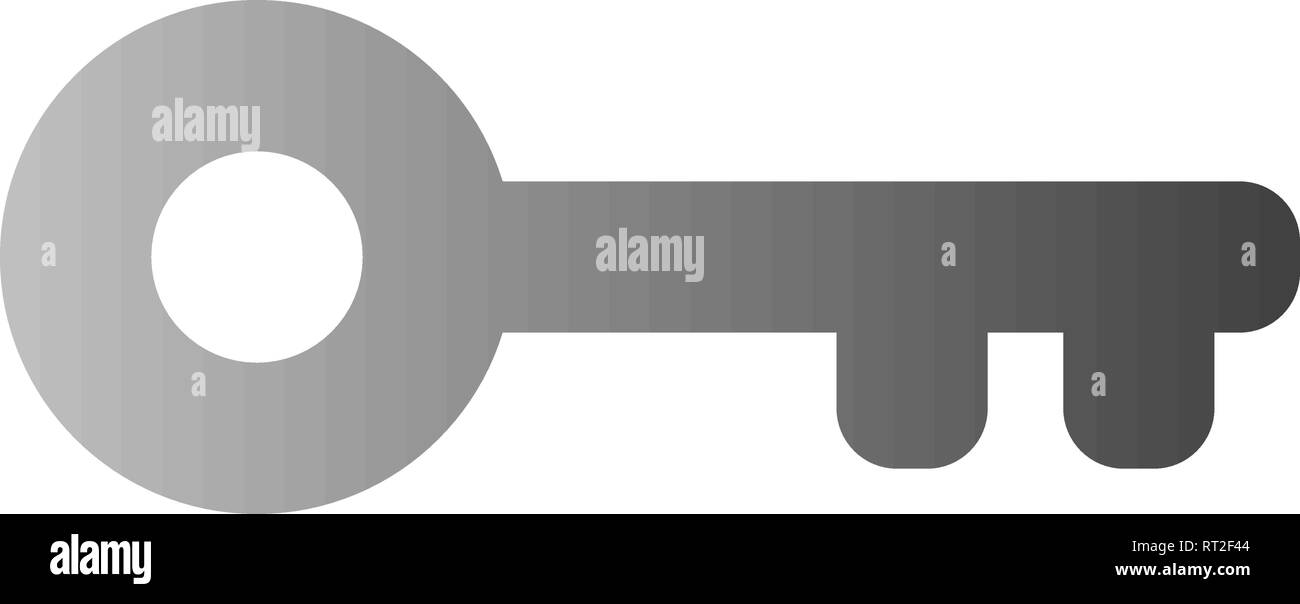 L'icône de clé - gradient rouge, isolées - vector illustration Illustration de Vecteur