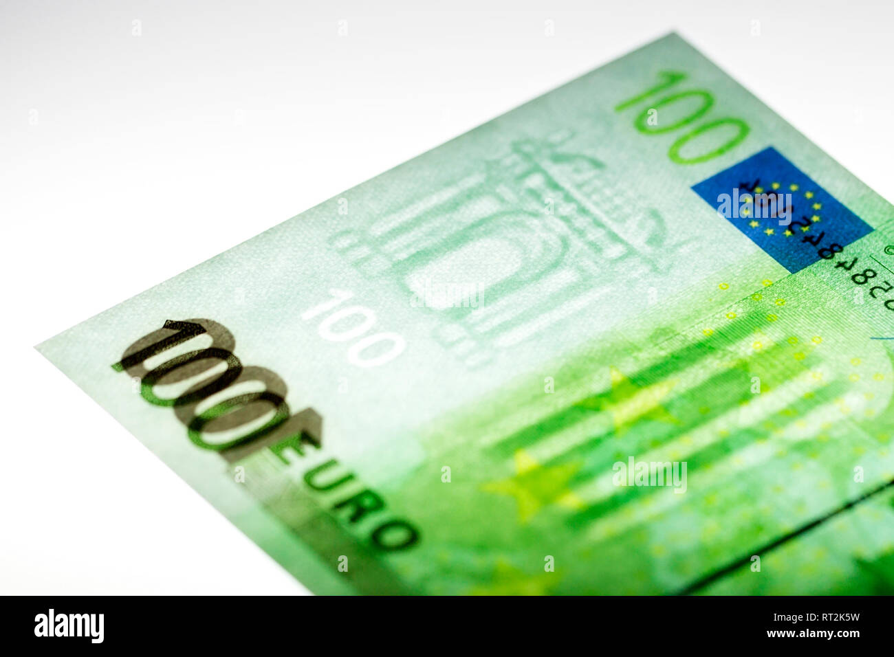 Centaines d'euros avec un filigrane Banque D'Images