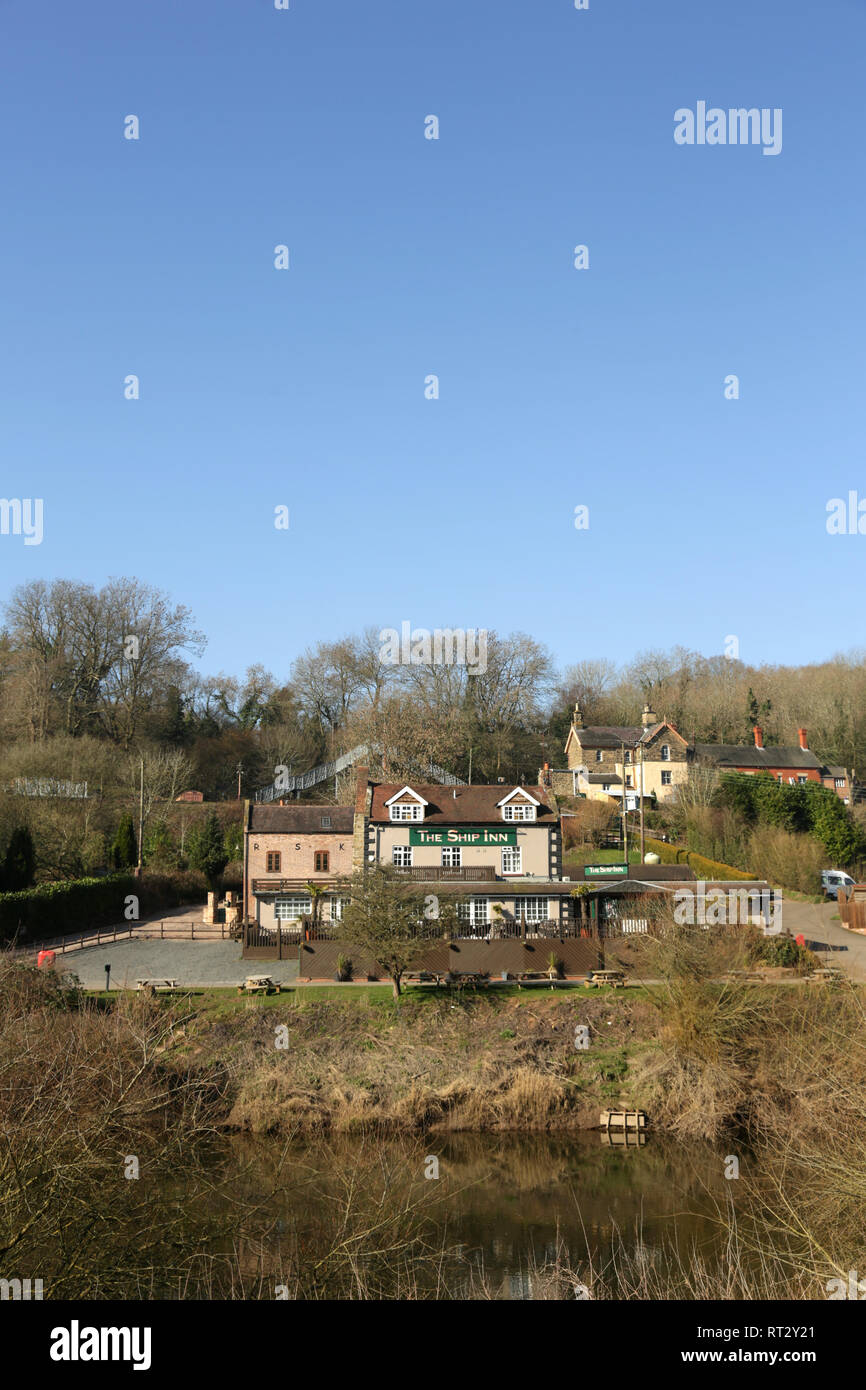 L'auberge de bateau, Highley, Bridgnorth, Shropshire, England, UK. Banque D'Images