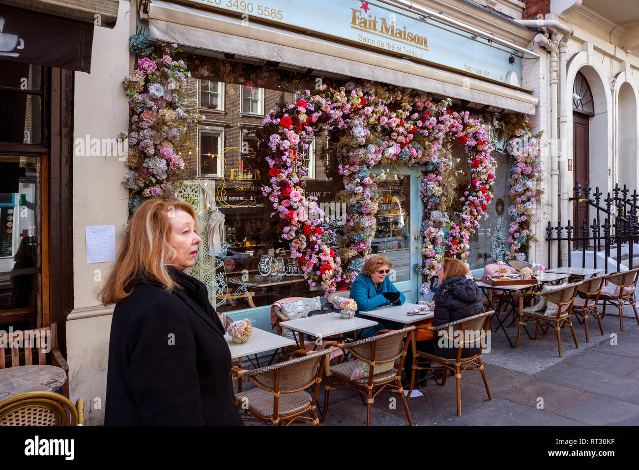 Fait Maison Salon de thé, 144 Gloucester Road, South Kensington, Londres Banque D'Images