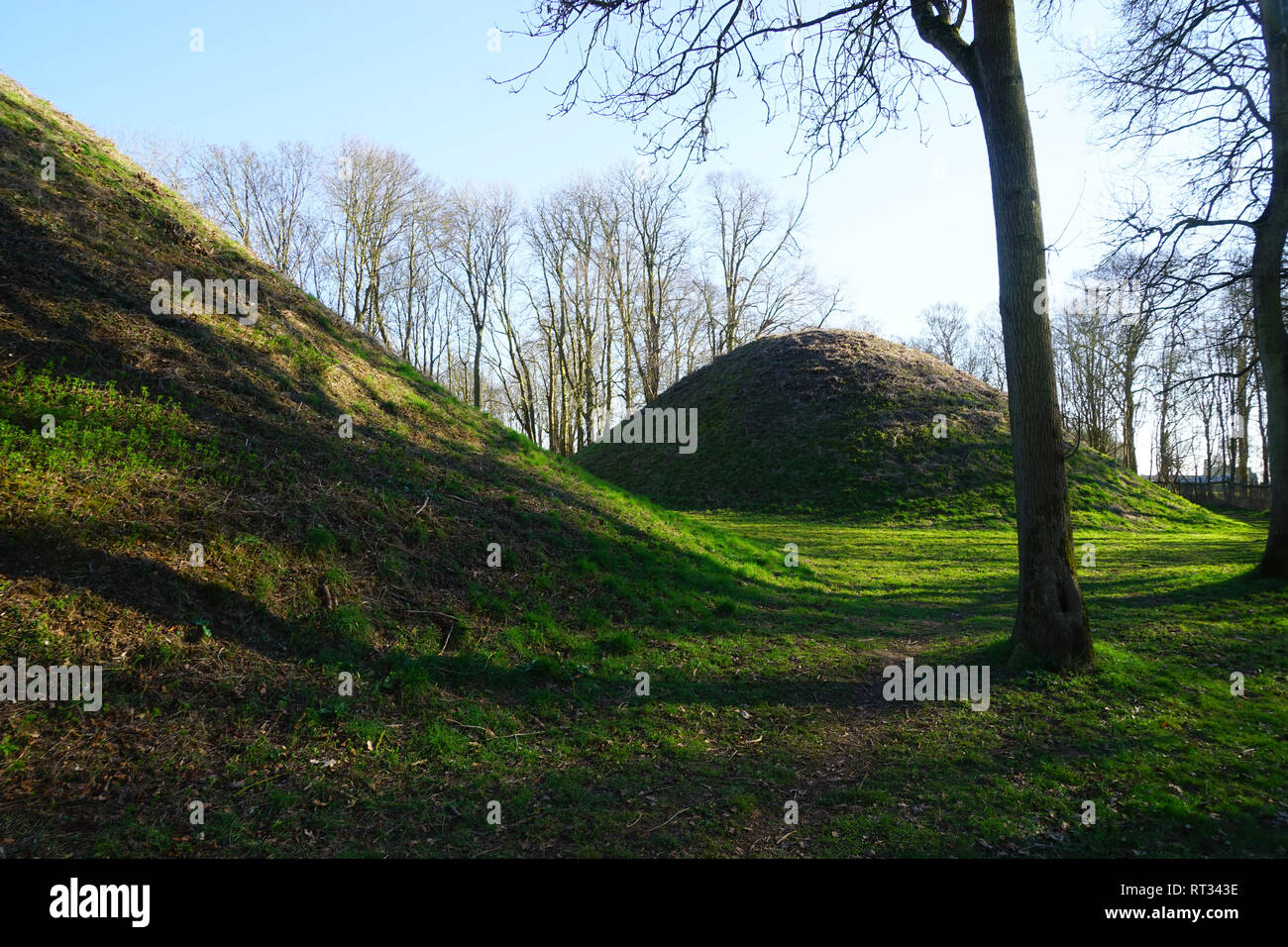 Collines exploitation Bartlow Burial Mounds Banque D'Images
