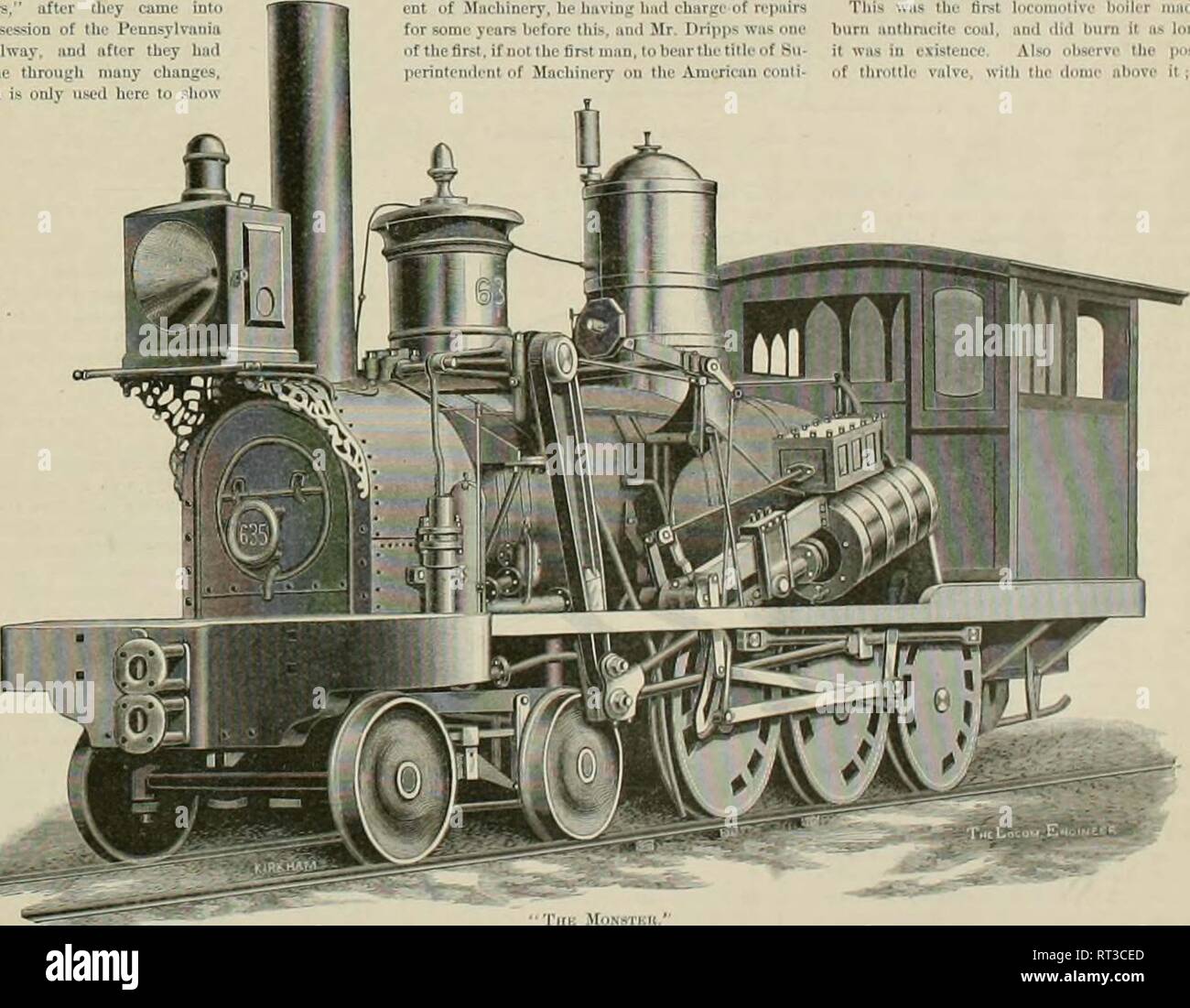 Dessin d'un train à vapeur Banque D'Images