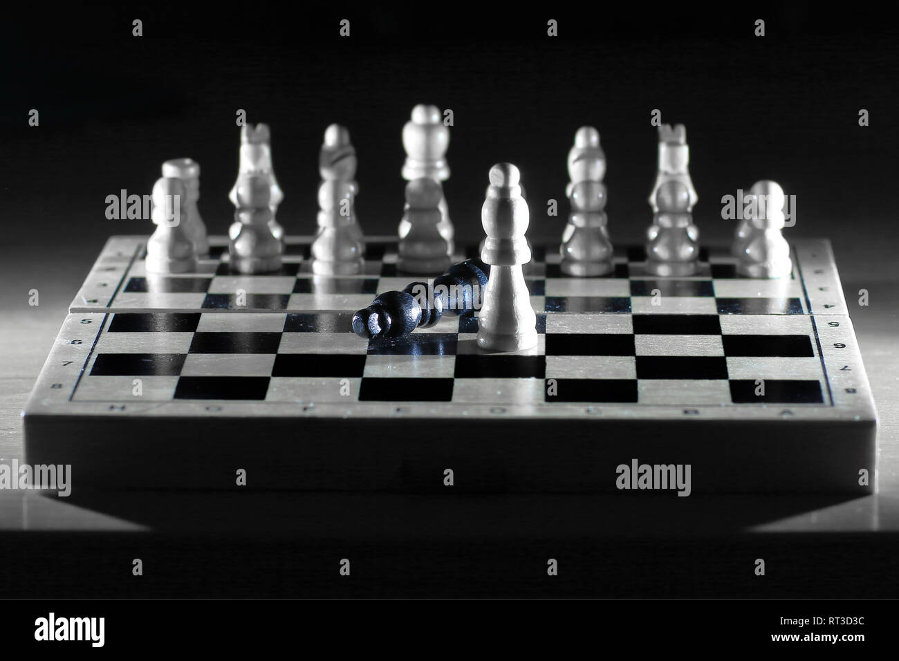 Chess composition du conseil d'administration.Le concept de victoire Banque D'Images