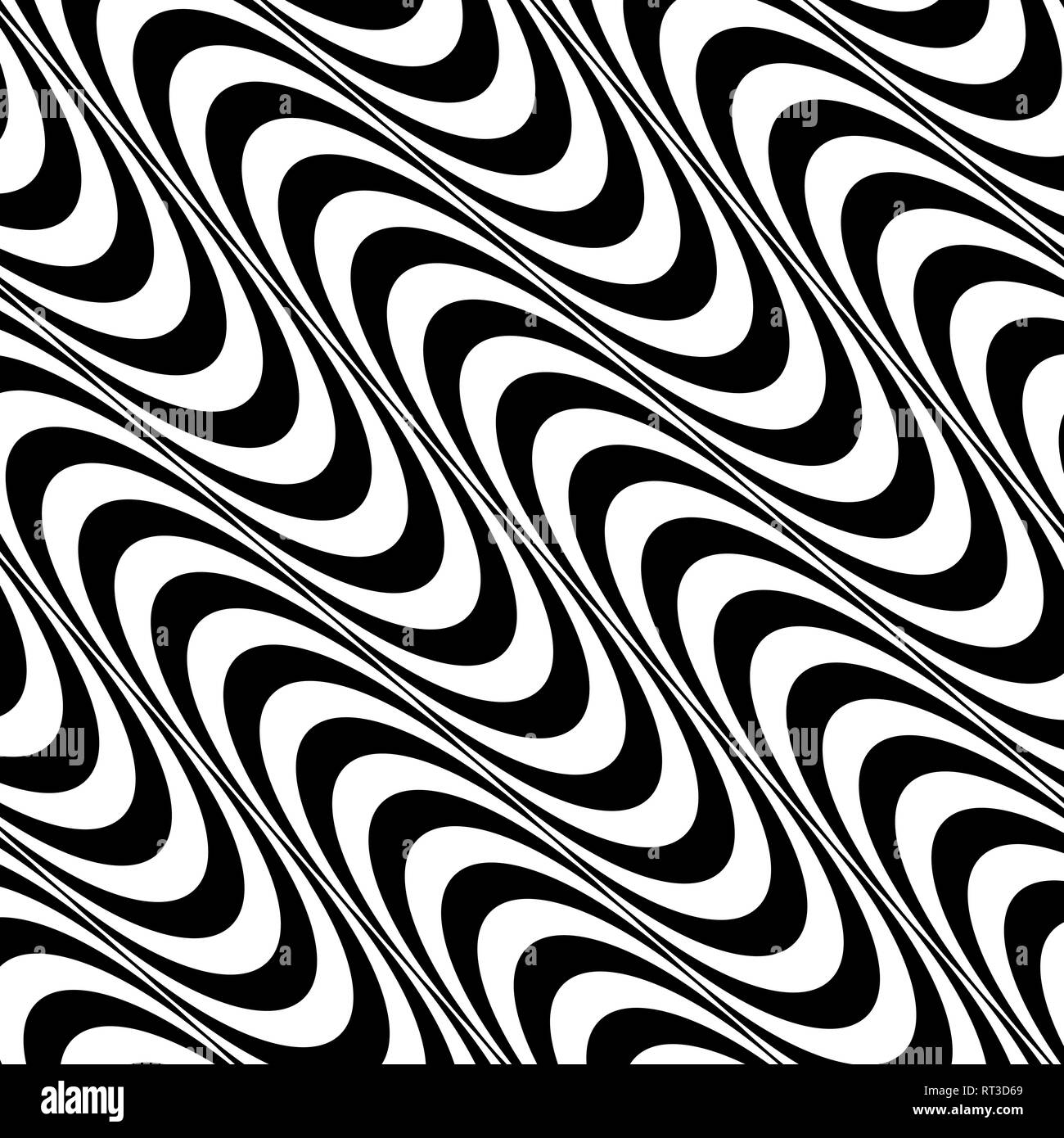 L'Op Art vague noir et blanc motif de fond, vector eps10 Illustration de Vecteur