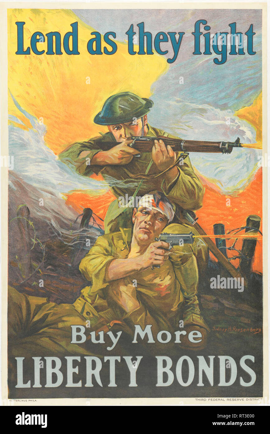 Vintage poster Guerre Banque D'Images