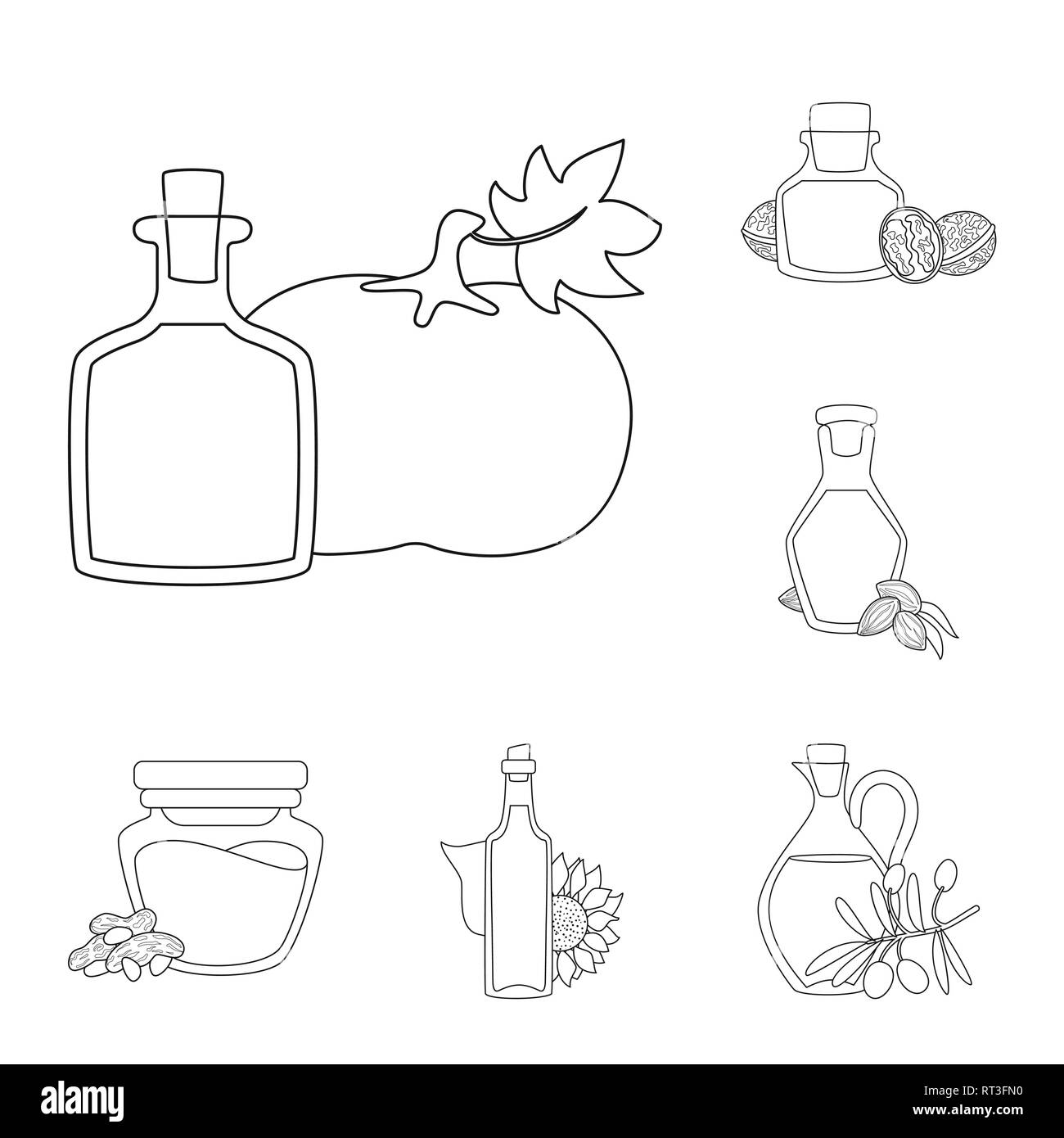 Pumpkin,noyer,arachide,amandes,tournesol,graines,olive,alimentation,beurre,noix,fruits,gros,noix,pressé,produit,body,trognon,Green,diffusion,des,ferme,nature,ingrédients aroma fiole,cuisine,naturel,en bonne santé,nutrition,légumes,produits biologiques,bouteille,verre,huile,agriculture,Culture,,set,icône,,illustration,collection,isolé,design,graphisme,élément signe,ligne,plan,vecteurs vecteur , Illustration de Vecteur