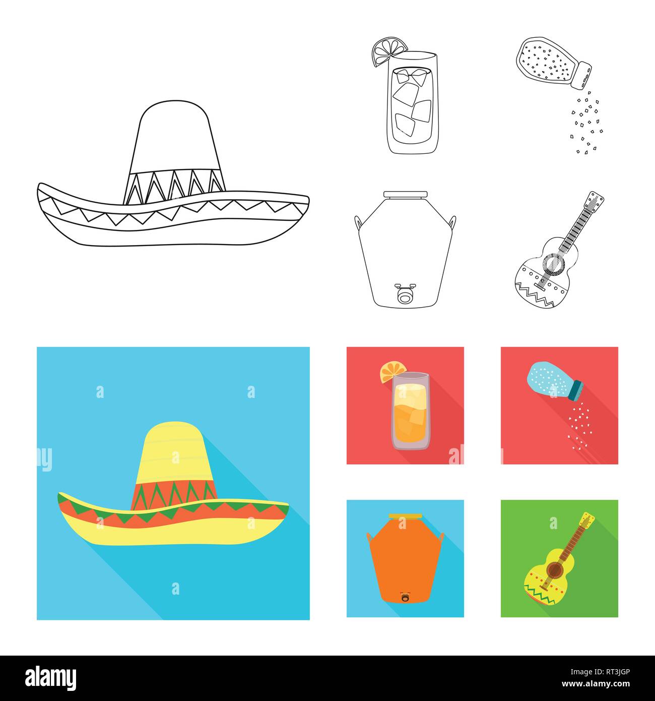 Sombrero,bouteille,cocktail,guitare,distillerie mexicaine,verre,sel,processus,ornement,espagnol,vodka,alcool,, chapeau,citron,industrie,pack costume,folk,tilleul,eau,transparent,travel,liquor,fort,sucre,vacances,moonshine,cafe,Latin,carnaval,national,Mexique,tequila,fajita,fiesta,party,fête,set,icône,,illustration,collection,isolé,design,graphisme,élément vecteur vecteurs,signer , Illustration de Vecteur