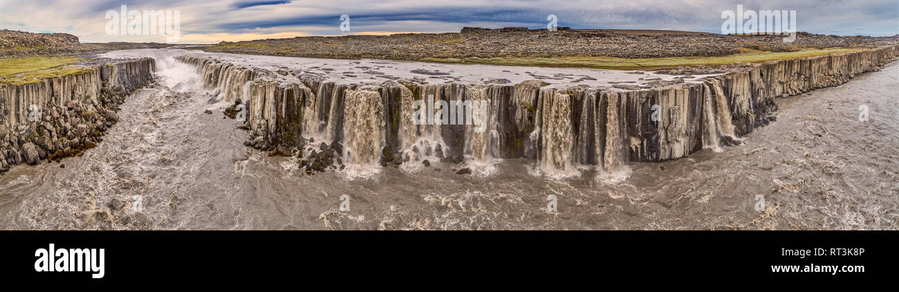 Cascade de Selfoss, Jokulsargljufur canyon, Islande Banque D'Images