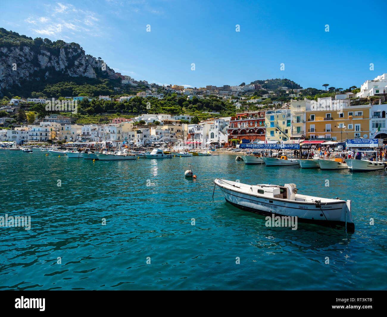L'Italie, Campanie, Capri, Marina Grande Banque D'Images