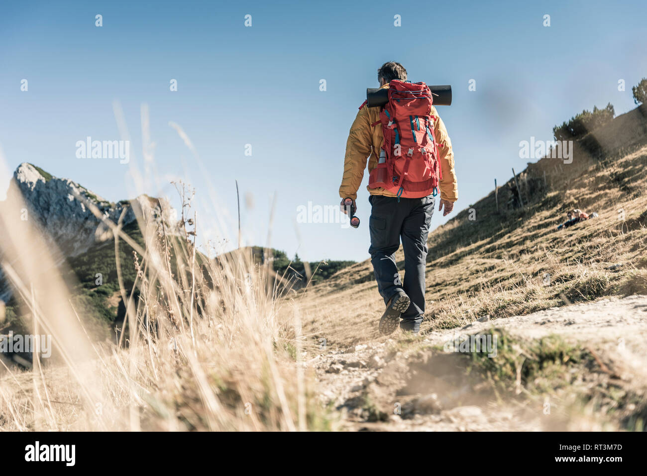 L'Autriche, le Tyrol, l'homme de la randonnée dans les montagnes Banque D'Images