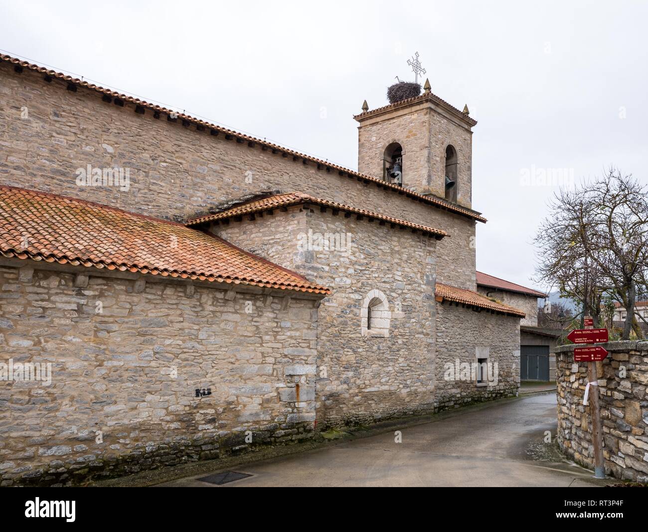 Église de Nanclares de la Oca, Alava, Pays Basque, Espagne Banque D'Images