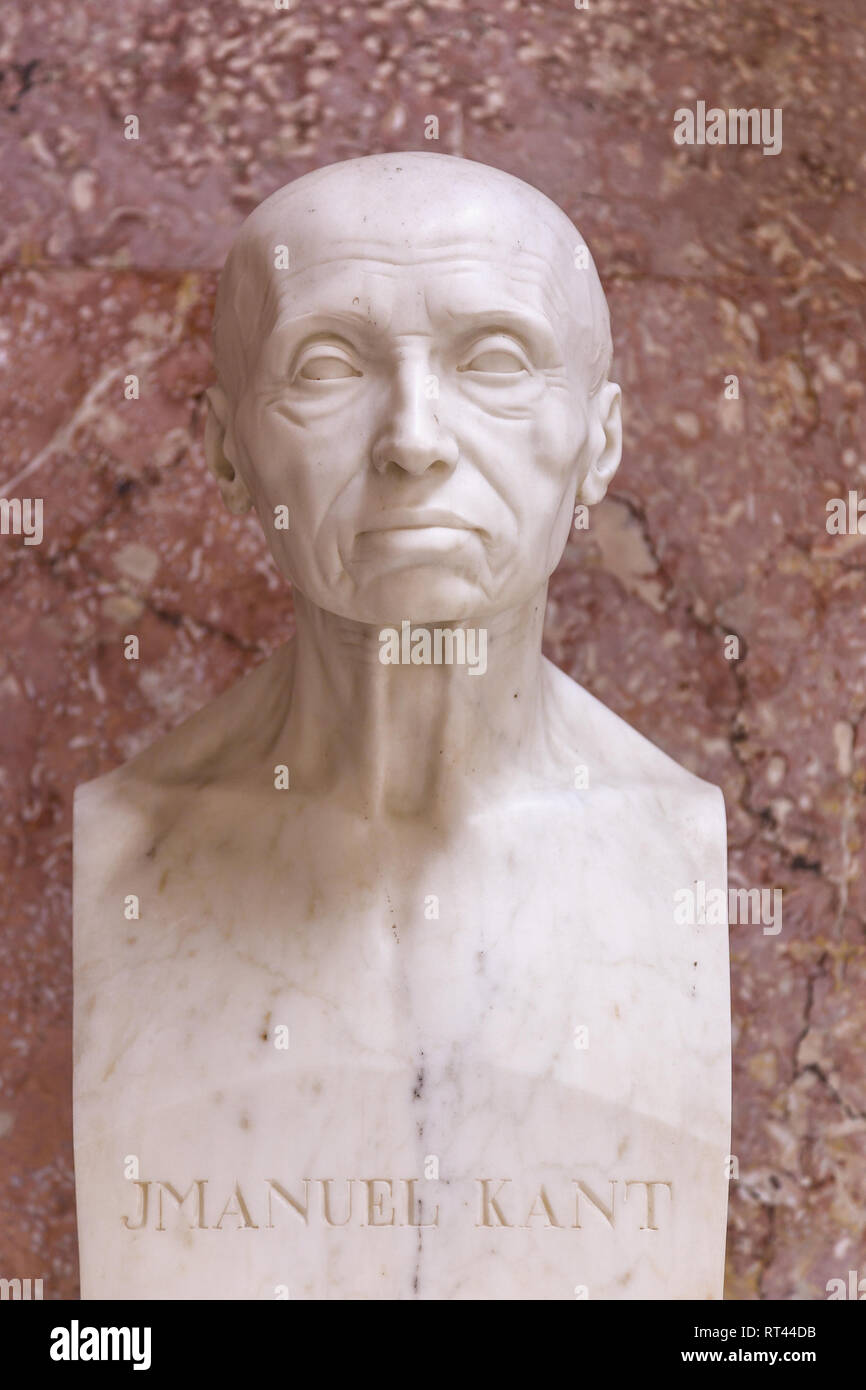 Emmanuel Kant, philosophe allemand, buste, près de mémorial Walhalla Donaustauf, Additional-Rights Clearance-Info-Not-Available- Banque D'Images