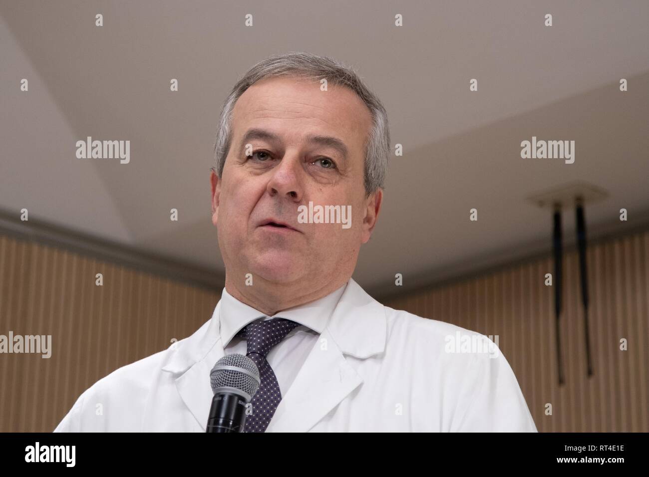 Roma Il Le Professeur Franco Locatelli Alla Conferenza Stampa Per Le Dimissioni Del Piccolo Alex Montresor All Ospedale Bambin Gesu Di Roma Nella Foto Photo Stock Alamy