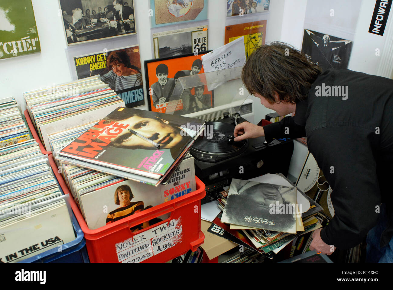 Hut Records, Byres Road, West End, Glasgow, Écosse, Royaume-Uni Banque D'Images