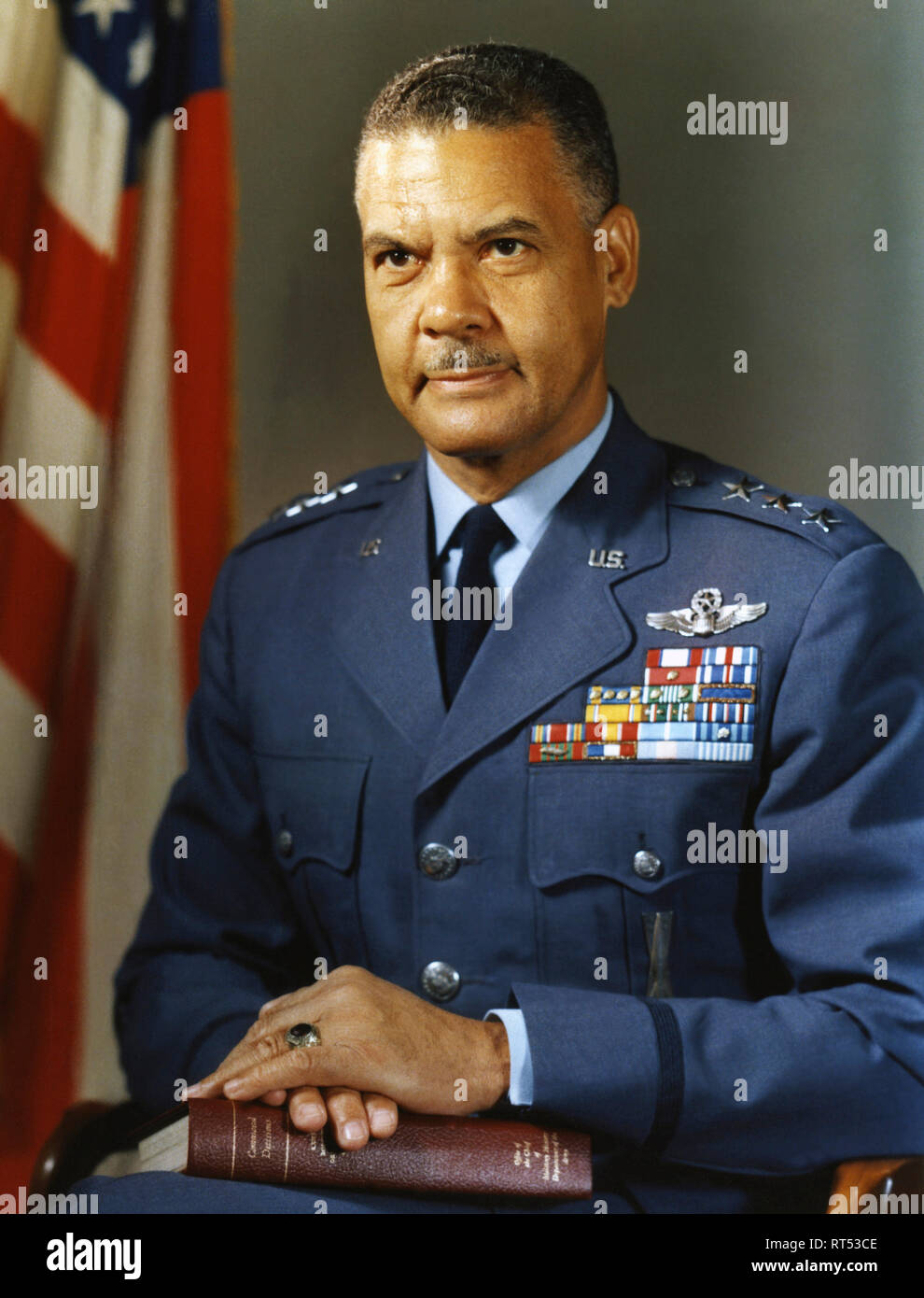 Histoire de l'Amérique du portrait du général Benjamin O. Davis Jr. Banque D'Images