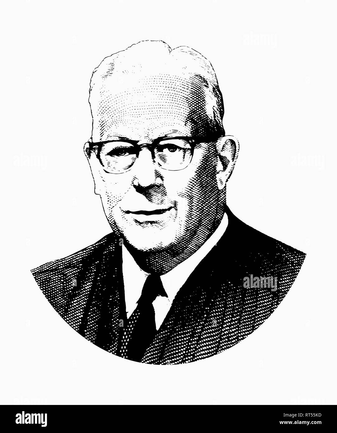 Juge en chef de la Cour suprême des États-Unis, Earl Warren. Banque D'Images