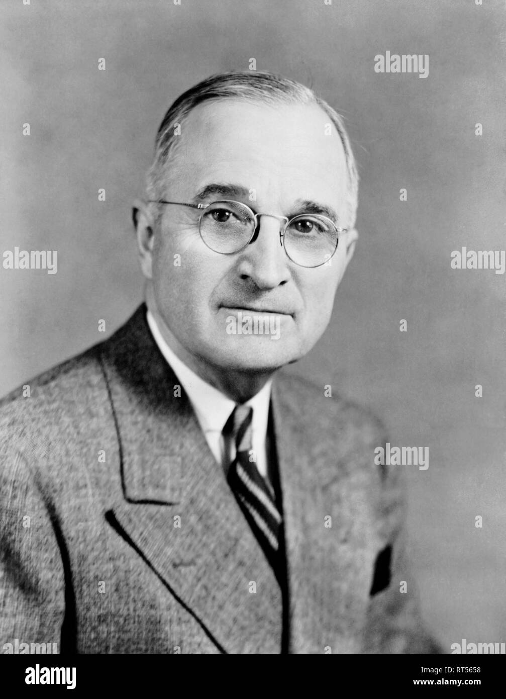 Photographie de l'histoire présidentielle le président Harry S. Truman. Banque D'Images