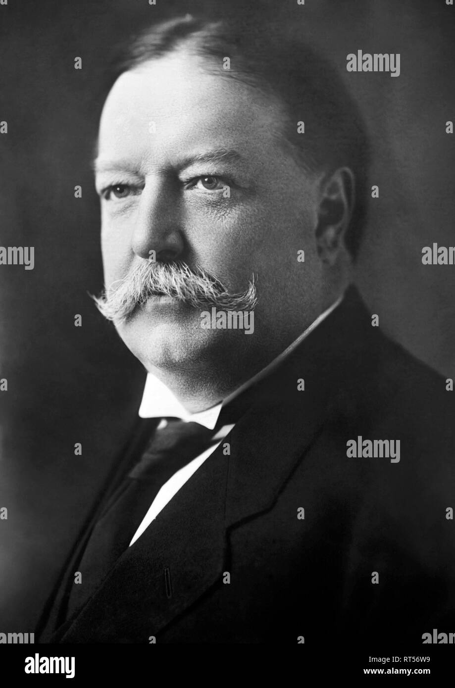 Portrait du 27e président des États-Unis, le président William Howard Taft, datée 1908. Banque D'Images
