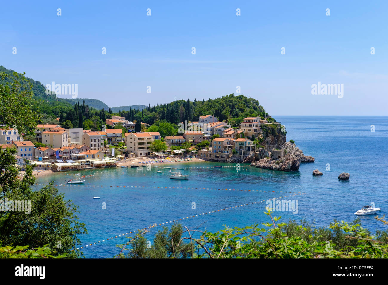 Le Monténégro, Côte Adriatique, Przno près de Budva Banque D'Images