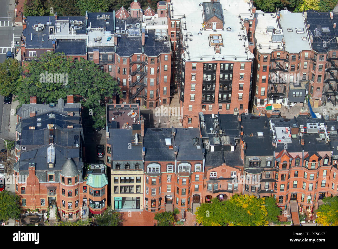 Bâtiments dans le quartier de Back Bay, Boston, Massachusetts, United States Banque D'Images