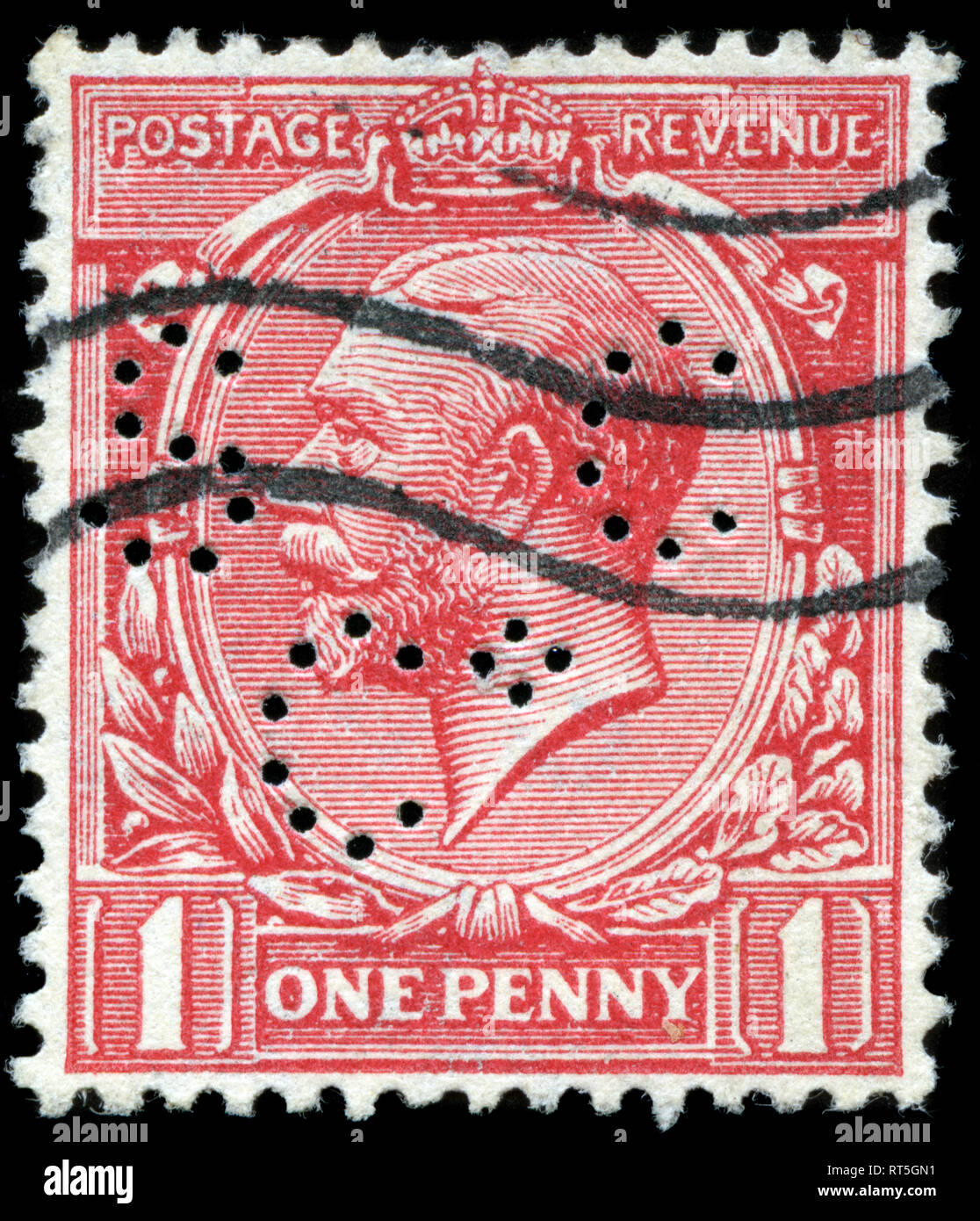 Timbre-poste du Royaume-Uni et l'Irlande du Nord dans le King George V - série Vous y trouverez émis en 1912 Banque D'Images